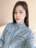 ELAND【天然麻】衣戀襯衫女寬松廓形雙口袋長(cháng)袖牛仔上衣25秋新款 淺牛仔色(56)L/Indigo S /160 曬單實(shí)拍圖