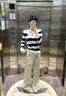 多口袋設(shè)計感工裝牛仔褲女2025新款春秋高腰寬松微喇闊腿夏季長褲 砂杏色 S （80-100斤） 曬單實拍圖