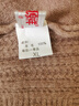 羅蒙（ROMON）新款100%羊毛絨衫女秋冬季低圓領加厚寬松麻花針織純色開衫外套 高檔品牌原絨駝 XL 曬單實拍圖