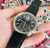 卡地亞（Cartier）【二手99新】卡地亞（Cartier）男表卡歷博系列 自動(dòng)機械間金后鑲鉆日期顯示二手奢侈品腕表手表鐘 42表徑黑盤(pán)后鑲鉆型號W7100041 曬單實(shí)拍圖