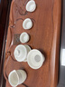 瓷牌茗 玲瓏功夫茶具套裝白瓷泡茶壺茶杯整套家用茶盤小茶臺禮盒裝 《金線》蓋碗10件套 曬單實拍圖