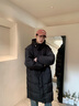 雪萊瓊斯（Shelley Jones） 美式潮牌中長款棉服男連帽冬季加厚過膝保暖棉襖情侶裝百搭外套 DSA418-2218 黑色 XL 曬單實拍圖