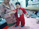 迪士尼寶寶冬季紅色喜慶嬰兒新中式抓周服周歲禮服繡花加絨套裝一整套 周歲禮服【有掛件】 90 曬單實(shí)拍圖