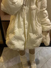 森女部落原創(chuàng  )甜美風(fēng)狐耳連帽蝴蝶結羽絨服冬2024新款秋冬女裝 米白色（單件） 單件 S 曬單實(shí)拍圖