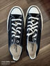 匡威（Converse）【滔搏運動(dòng)】匡威男鞋女鞋低幫帆布鞋復古系帶硫化鞋情侶款黑色 162058C 40 曬單實(shí)拍圖