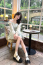 ZHR單鞋女復(fù)古拼色瑪麗珍鞋可愛(ài)日系jk鞋百搭皮鞋厚底女鞋KN28米黑37 曬單實(shí)拍圖