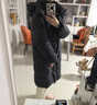 美力城【檀健次同款】長款羽絨服女裝新款95%極地鵝絨外套時(shí)尚泡芙 猛石黑 S （100-110斤） 曬單實(shí)拍圖