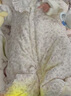 乖奇熊女寶寶夾棉連體衣秋冬季保暖加厚棉服嬰幼兒公主碎花哈衣爬服 曬單實(shí)拍圖