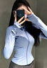 南木熊瑜伽服女春秋長袖高彈速干透氣運動外套文胸健身服緊身顯瘦上衣 三件套M碼【80-110斤】 曬單實拍圖