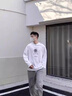 肯奈迪港風(fēng)長(zhǎng)袖t恤男裝春秋季打底衫薄款體恤寬松大碼男士春秋夏上衣 白色-長(zhǎng)袖T恤-燒腦小人款 4XL 【170-180cm】 曬單實(shí)拍圖