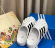 adidas adiFOM SUPERSTAR MULE拖鞋廚師鞋穆勒鞋阿迪達斯三葉草   白/黑   40.5 曬單實拍圖
