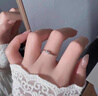 朝遇S925純銀素圈戒指女冷淡風小眾設計款麻花鋯石指環(huán)輕奢簡約開口戒 素圈純銀戒指 曬單實拍圖