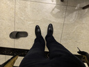 沙馳SATCHI男鞋透氣男士皮鞋尖頭頭層細膩小牛皮商務(wù)休閑軟底軟面皮鞋 尊貴黑色 42 曬單實(shí)拍圖