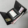 班亞奴2025新款男士錢(qián)包男款真皮短款小零錢(qián)包頭層牛皮多功能卡包證件包 黑色（里外頭層牛皮） 曬單實(shí)拍圖