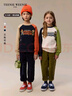 Teenie Weenie Kids小熊童裝24秋冬款男女童撞色插肩袖加絨衛(wèi)衣 藏青色 150 cm 曬單實拍圖