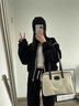DGOV2025新款早秋季感短款黑色夾克外套女秋季薄款美式復古棒球服 【黑色外套】zt S 【80-95斤】 曬單實(shí)拍圖