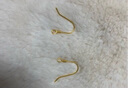 百泰首飾（BATAR JEWELLERY）生日禮物黃金耳飾足金耳鉤女5G耳飾配件DIY耳釘耳線(xiàn)鏈子配飾 【一對(duì)】0.72g 曬單實(shí)拍圖