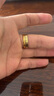 仙緣女光面素圈對戒情侶一對素戒金戒指女款999金求婚男款足金飾品 扁條寬版 約1.91克 16# 曬單實拍圖