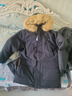 NEW BALANCE NB 男羽絨服冬季保暖連帽鴨絨防潑水毛領(lǐng)中長(zhǎng)款羽絨服AMJ44300 AMJ44300-BK XL 曬單實(shí)拍圖