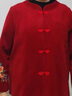 秋芙羅秋裝媽媽毛呢外套婚宴紅色禮服中老年女裝50歲60喜婆婆夾克外套 紅色 3XL (180) 【建議120-135斤】 曬單實拍圖