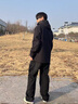 衣然呈品工裝牛仔褲男士秋季新款美式痞帥大口袋直筒寬松休閑百搭長(cháng)褲子男 灰色 XL 【建議115-140斤】 曬單實(shí)拍圖