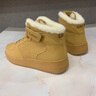 卡賓（CABBEEN）鞋子高幫男鞋冬季保暖棉鞋男戶(hù)外雪地靴男士休閑鞋加絨加厚板鞋QC 麥色【加絨款】 41 曬單實(shí)拍圖