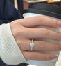 周百福 結(jié)婚鉆戒AU750鉆石戒指女求婚戒指裸鉆定制真鉆典藏摩天輪一克拉 【GIA雙證】主石30分E色VS2/3EX 曬單實拍圖