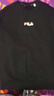 FILA 斐樂(lè)官方男裝情侶款衛(wèi)衣秋冬男女同款休閑衛(wèi)衣加絨保暖上衣 正黑色-BK（加絨） 175/96A/L 曬單實(shí)拍圖
