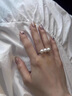 LAST KISS玫瑰的故事黃亦玫同款三顆珍珠戒指優(yōu)雅氣質(zhì)平衡木指環(huán)情人節禮物 黃奕玫同款珍珠戒指 曬單實(shí)拍圖