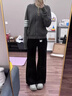 LPOX黑色顯瘦微喇叭牛仔褲女秋冬2025新款女裝小個子顯瘦女褲子 黑色 黑色[九分褲]推薦身高145155 S [建議86-95斤] 曬單實拍圖