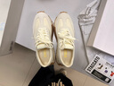 思加圖新款德訓(xùn)鞋阿甘鞋厚底增高板鞋休閑鞋女鞋S3843CM4 月色米 37 曬單實拍圖
