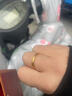中國黃金（CHINA GOLD）素圈黃金戒指女實(shí)心三生三世足金戒老婆生日禮物中秋節禮物送女友 約3g/17號【古法】 曬單實(shí)拍圖