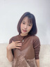 中國黃金CHINA GOLD三生有幸銀項鏈女平安扣和田玉吊墜中秋節禮物送女友老婆生日結婚京速達-杏葉平安扣和田玉項鏈 曬單實(shí)拍圖