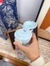 啟諾可愛小清新玻璃杯女生高顏值耐高溫吸管水杯2025新款學(xué)生雙飲杯子 藍(lán)色500ml 曬單實(shí)拍圖
