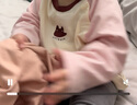 babylove嬰幼兒打底褲春秋男女寶寶休閑長(zhǎng)褲撞色外穿百搭彈力褲子 薄霧煙灰 90 cm 曬單實(shí)拍圖