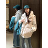 LDBE棉服馬甲女秋冬保暖2025新款外搭寬松休閑坎肩棉襖棉衣無袖外套潮 米白色 M 曬單實拍圖