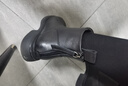 百思圖冬商場新款加絨美拉德羊皮靴粗跟女馬丁靴短靴G2176DD4 黑色毛里 37 曬單實拍圖