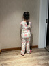 纖絲鳥(niǎo)（TINSINO）兒童睡衣春季男女童家居服套裝純棉中小童空調服衣服 蜜桃果汁 曬單實(shí)拍圖