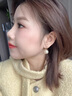 LAST KISS韓粉珍珠耳環(huán)女2025新款潮小眾設計輕奢高級感氣質(zhì)耳鉤送生日禮物珍珠白耳環(huán)14MM 曬單實(shí)拍圖