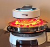 德國寶（German Pool）室內無(wú)煙電燒烤爐家用烤肉電烤盤(pán)商用自動(dòng)旋轉烤爐烤肉烤串機照燒爐電燒烤機 80-280℃調溫KQB-415 珍珠白高配版【陶瓷油烤盤(pán)+多功能套裝】 1層 曬單實(shí)拍圖