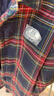 WASSUP HERMU官方潮牌棉服男秋冬季格子紅色棉衣加厚保暖面包服情侶外套棉襖子 藏青色 XL （建議140-160斤） 曬單實(shí)拍圖