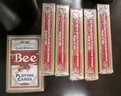 Bee小蜜蜂撲克牌 娛樂棋牌斗地主摜蛋德州紙牌窄牌 6副 全紅 曬單實拍圖