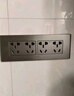 公牛118型四位二十連排組合插座帶電腦網(wǎng)線(xiàn)電視開(kāi)關(guān)面板大號丨發(fā)模塊 四位丨一開(kāi)單控十五孔 曬單實(shí)拍圖
