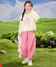 茵曼女童休閑套裝立體花朵2025春新款兒童中大童時尚衛(wèi)衣褲兩件套 杏色 130 曬單實拍圖