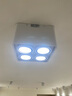 愛斯蘭 明裝筒燈四頭斗膽燈防眩護(hù)眼無主燈照明現(xiàn)代客廳簡約可調(diào)射燈 四頭款：雪地白-36W-自然光 曬單實(shí)拍圖