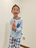 纖絲鳥（TINSINO）兒童睡衣夏季男女童家居服套裝純棉中大童空調(diào)服衣服 畫家熊貓 曬單實(shí)拍圖