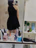 DXOT純欲風(fēng)短裙女辣妹掛脖連衣裙露肩襯衫裙夏季小個(gè)子收腰polo領(lǐng)裙子 黑色 M 建議 95-105斤 曬單實(shí)拍圖