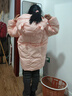 鴨鴨兒童羽絨服女童中長(cháng)款洋氣加厚小童寶寶新款冬裝 糖果粉 120cm  曬單實(shí)拍圖
