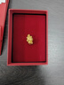 中國(guó)黃金（CHINA GOLD）足金十二生肖硬金小老虎紅繩黃金吊墜送女朋友老婆七夕情人節(jié)禮物 和順羊 單吊墜凈金重約2.2g 曬單實(shí)拍圖