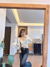 莜仙格深藍(lán)色低腰修身微喇叭牛仔褲女春秋175高個(gè)子顯瘦加長(zhǎng)170拖地褲子 深藍(lán)色 M 曬單實(shí)拍圖